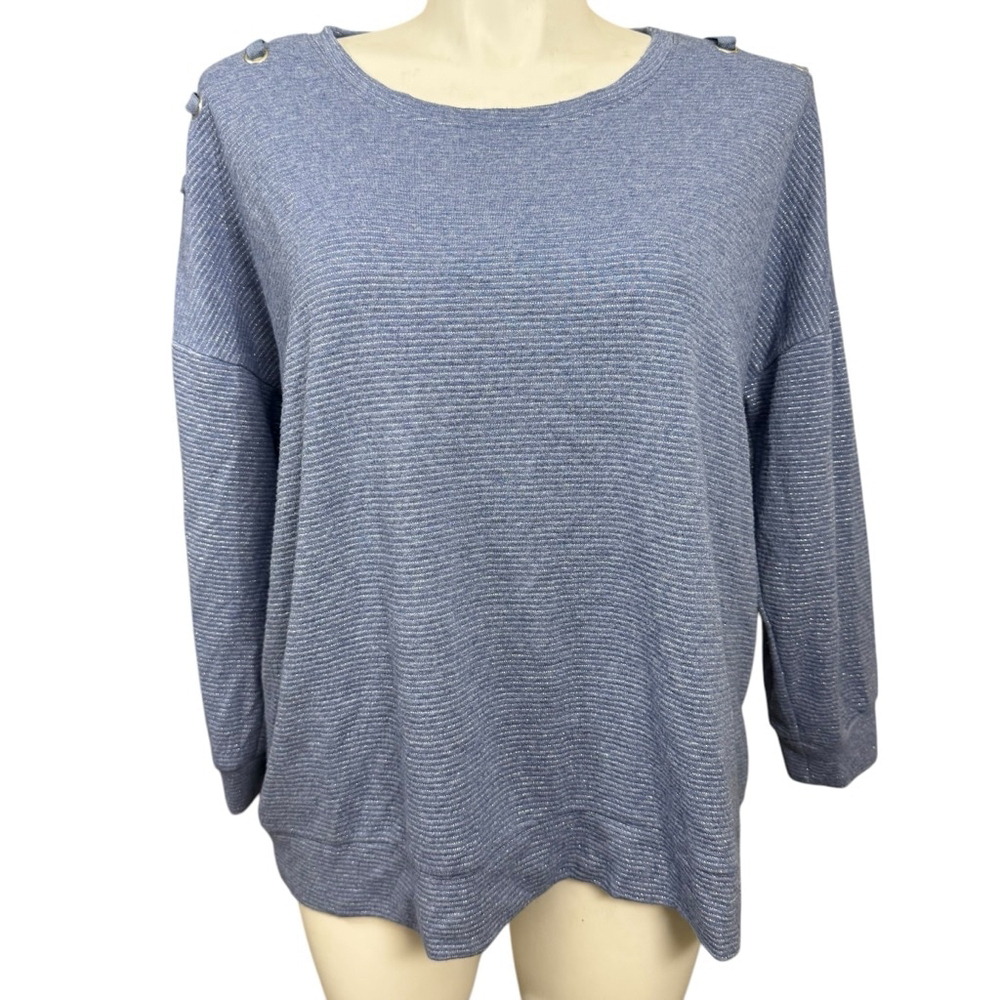 Sunday Blouse, 2X, Blue